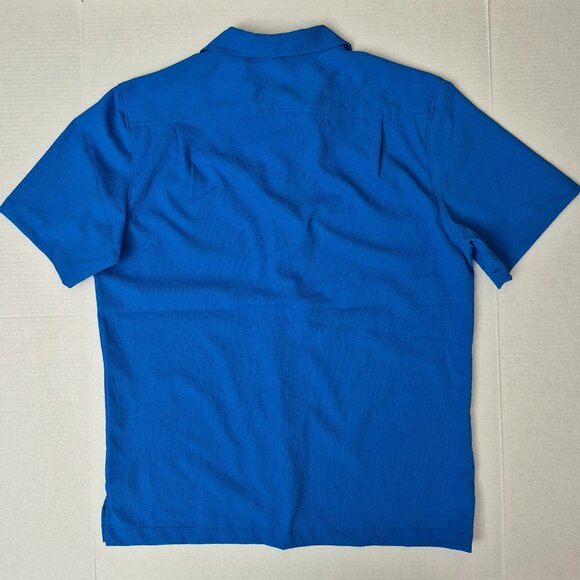 Kenneth Cole NY Techni-Cole Relaxed Fit Textured Woven Shirt Mens M Cobalt - NWT - Picture 6 of 11